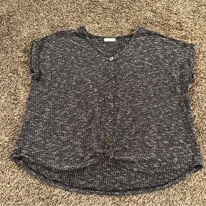 Bobbie Brooks Charcoal Button-Down Shirt